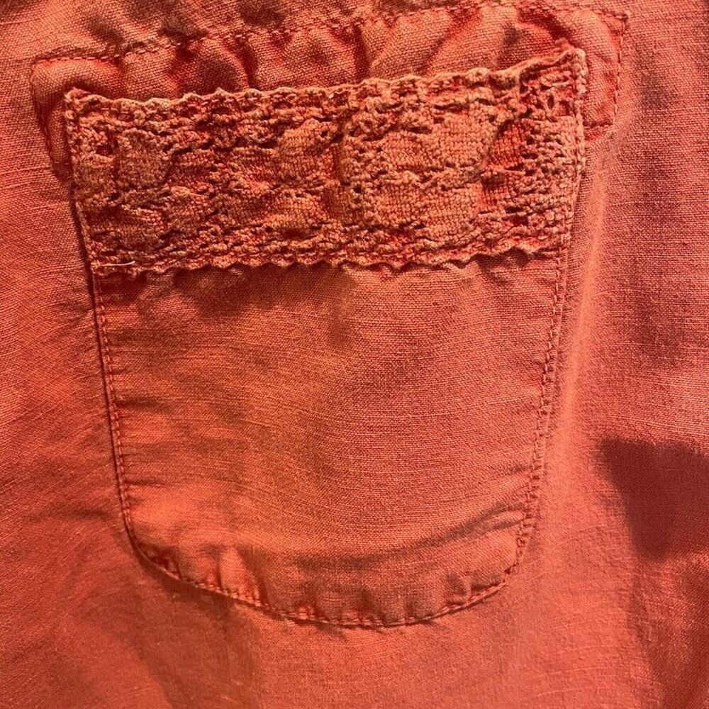 Sundance Women's Crochet Lace Shorts Sz 16/18 Linen Cotton Blend Boho Vacation - Picture 9 of 10